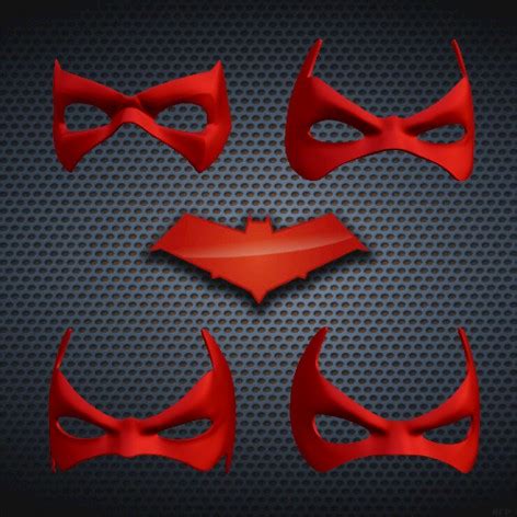 Red Hood Domino Inspired Mask Pack by Budwin - Thingiverse