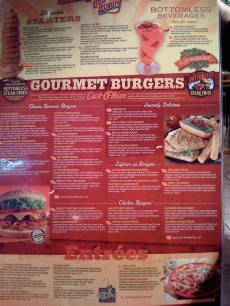 Red Robin Printable Menu Customize and Print