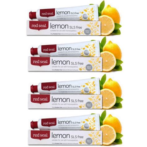 Red Seal Toothpaste Lemon Sodium Lauryl Sulphate Free …