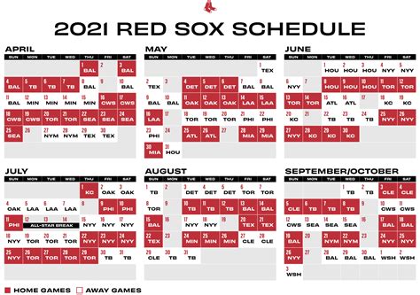 Red Sox 2022 Schedule Printable