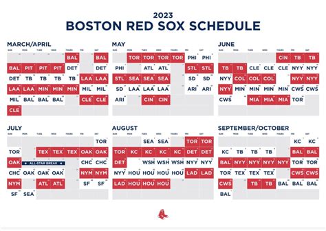 Red Sox Schedule 2023 Printable