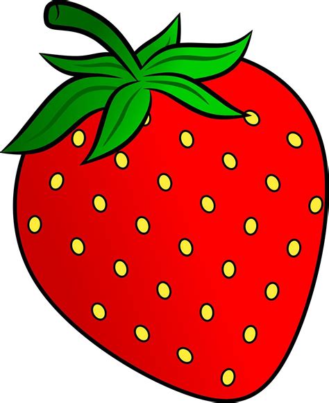 Red Strawberry Vector Art Free Clip Art