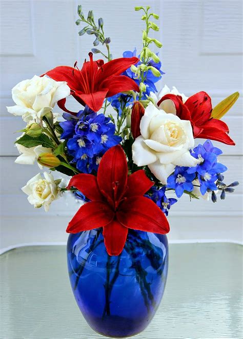 Red White Blue Floral