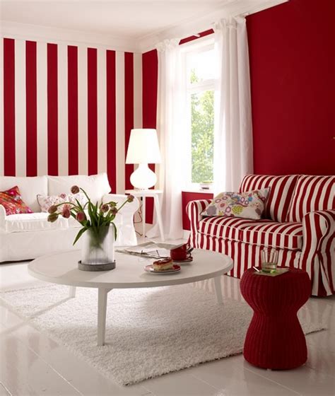 Red White Living Room