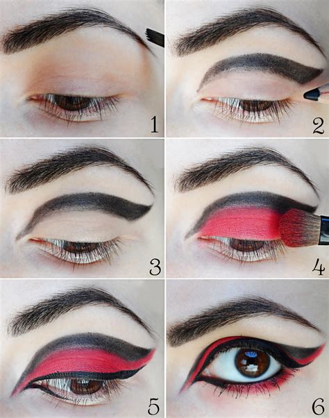 Red and Black Eye Makeup Tutorial (to match my hair