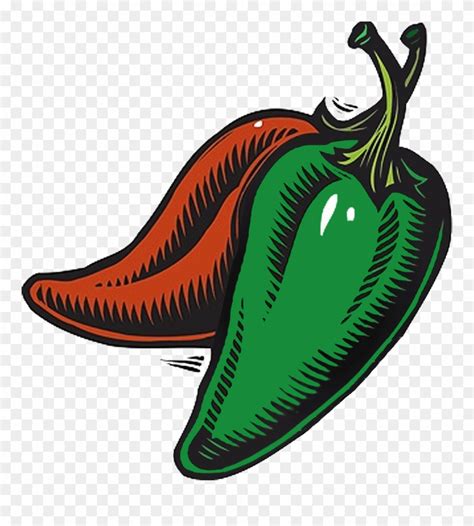 Red and Green Chili Clipart - Etsy