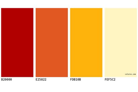 Red and Orange Color Palettes - ColorKit