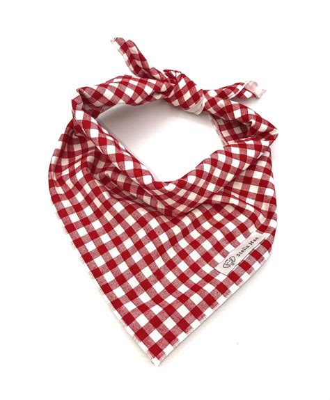 Red and White Checkered Bandanas - Etsy