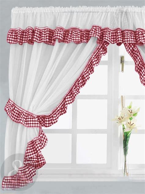 Red and white checkered curtains. Valances for Windows Sage Green White Buffalo Plaid Kitchen Valances for Windows Decorative Rod Pocket Short Window Valance Curtains,Semi Sheer Valance for Sink Bathroom 54" x18". 1. $1699. Save 5% with coupon. FREE delivery Tue, Apr 16 on $35 of items shipped by Amazon. More Buying Choices. 