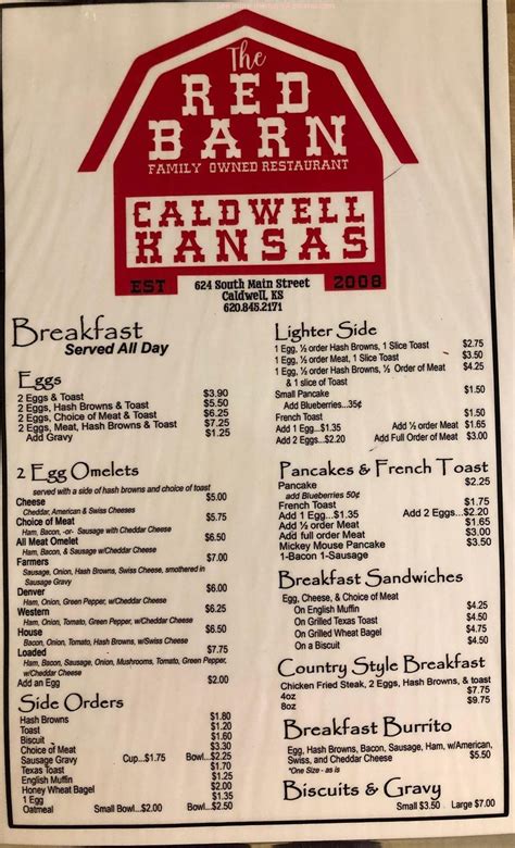 Red barn menu. Latest reviews, photos and 👍🏾ratings for Redbarn Cafe at 1310 Hillcrest Dr N in Sulphur Springs - view the menu, ⏰hours, ☎️phone number, ☝address and map. 