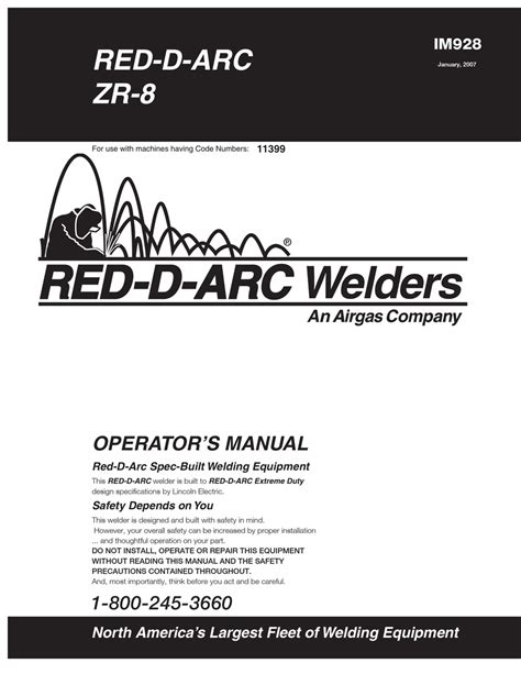Red d arc zr8 welder service manual. - Huakala! a los miedos (infantil alfaguara).