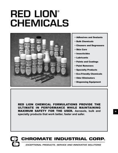 Red lion research sds.  HAZARDS IDENTIFICATION CONTINUED RED LION RESEARCH-CHROMATE INDUST...
