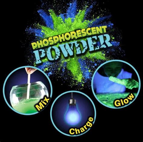 Red phosphorescent powder.  Daylight, especially direct sunlight, is perfectly suffic...