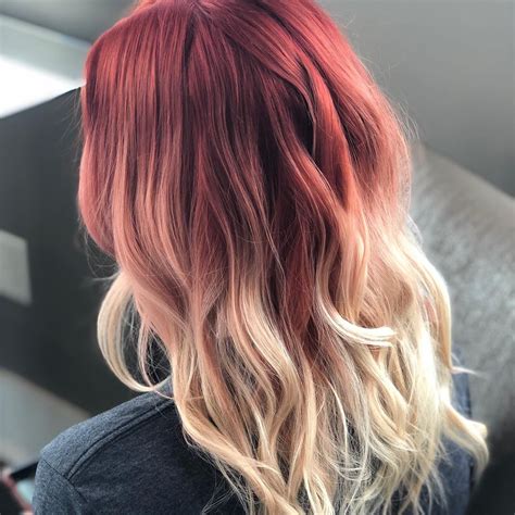Red to blonde ombre. Things To Know About Red to blonde ombre. 