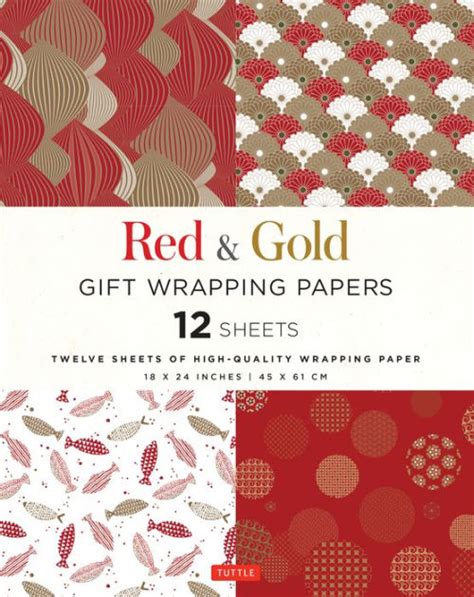Full Download Red  Gold Gift Wrapping Papers 12 Sheets Of Highquality 18 X 24 Inch Wrapping Paper By Tuttle Editors