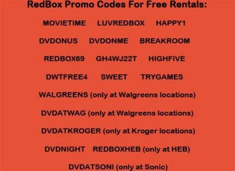 Redbox hack codes. .  ...