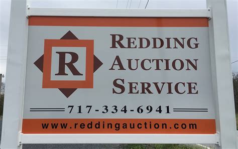 Redding auction service. 12 Elm Ave ., Gettysburg, PA 17325. (Click Here for Map) Please Make Sure You Input Ave. Into Your GPS. Saturday, December 30, 2023 @ 8:30 AM. Click the Date Above for Sale Description. Click Here for Fillable Absentee Bid Form. Sale Inspection. Friday, December 29 - 12 PM-6 PM. Doors Open. 