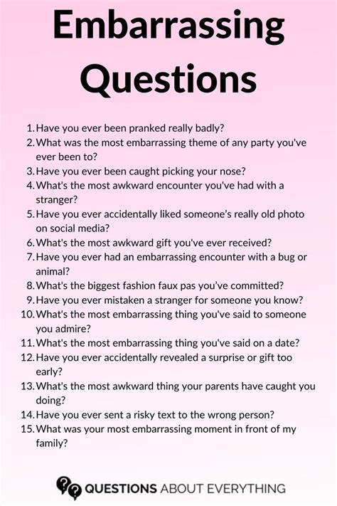 Reddit Embarrassing Questions