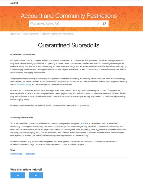 Reddit quarantined subreddits.  Subreddits are dedicated to a particular topic tha...