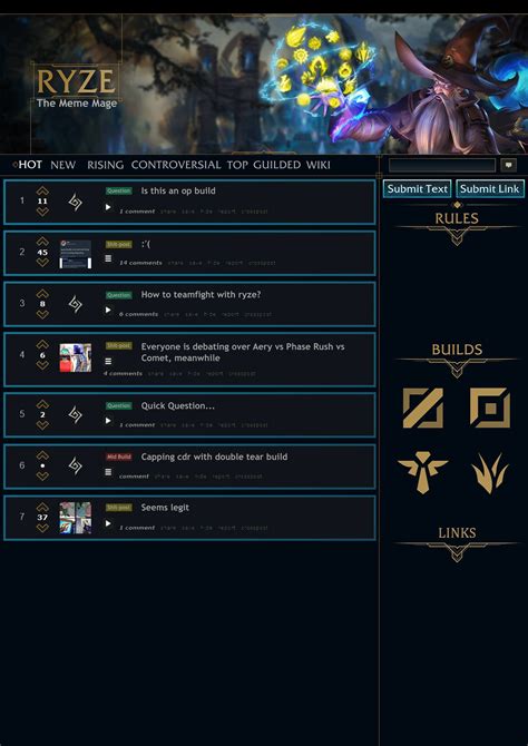 Ryze with U.GG's best data for every build. The highest win rate Ryze build, from rune set to skill order to item path, for Mid. LoL Patch 14.4. Build. Runes. URF. …. 