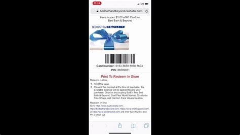 Redeem Bed Bath And Beyond Gift Card