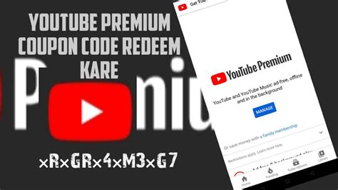 In this video, I will show you how to redeem YouTube premi
