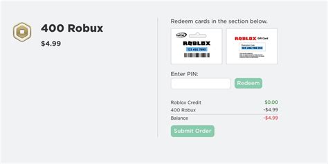 Redeem robux.  Go to Redeem The only actionable option when a specific denom...