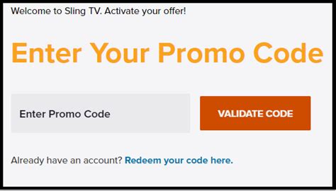 Redeeming a Promo Code Sling TV Help