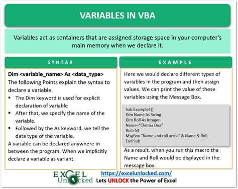Redefine variable vba.  How to Make and Use Variables in Macros Make the Varia...