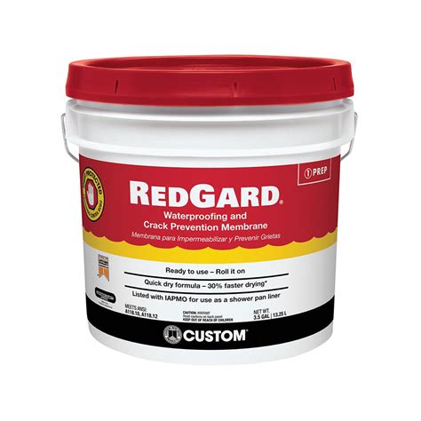 RedGard is a roll on waterproofing membrane, you're correct that it should keep [green] drywall from ever really getting wet depending on how you're designing your waterproofing, I wouldn't recommend drywall with a pan liner setup personally, only with a full membrane cover and proper joint management (butyl tape, polyester fabric designed for ...