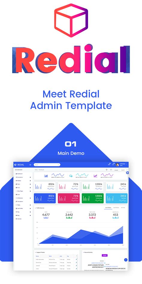 Redial Multipurpose Angular 6 And Bootstrap 4 Admin Template