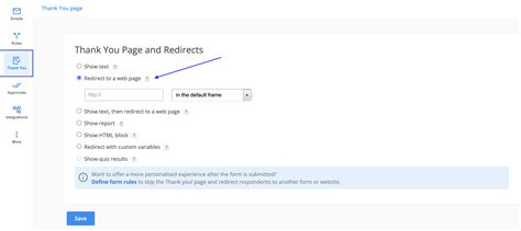 Redirect page. Redirecting With Flashed Session Data; Creating Redirects. Redirect responses are instances of the Illuminate\Http\RedirectResponse class, and contain the proper headers needed to redirect the user to another URL. There are several ways to generate a RedirectResponse instance. The simplest method is to use the global redirect helper: 