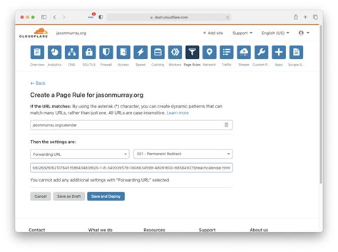 Redirecting URLs with Cloudflare Page Rules