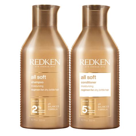 Redken's All Soft Conditioner detangles, conditions and softens dry, brittle hair. This professional product provides 15x more conditioning when used with the complete All Soft System of Shampoo, Conditioner and Argan Oil. Use as a complete system with All Soft Shampoo and Argan-6 Oil. After shampooing, apply and distribute …. 