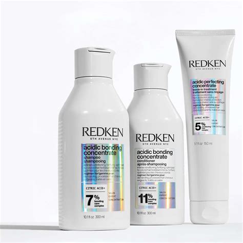 Redken bonding treatment. Redken's Acidic Bonding Concentrate Intensive Treatment provides strength repair in 1 use*. With Redken's highest level of Citric Acid + Bonding Care Complex, this rinse out treatment provides 14x smoother hair* and 63% less breakage*. The concentrated intensive treatment formula benefits improves breakage reduction for 2x stronger hair ... 