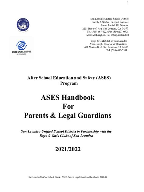 Redlands ASES Parent Handbook