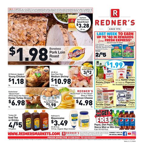 Dover, DE 19901; 302-678-3106 Mon-Sun: 6:00am-9:00pm ... 88 Salt Creek Dr right here at Weekly-ads.us! This branch of Redner's Markets is one of the 48 stores in the United States. In your city Dover, you will find a total of 2 stores operated by your favourite retailer Redner's Markets.