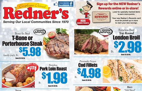 Check out the flyer with the current sales in Redner's Markets in Nesquehoning - 184 Market St. ⭐ Weekly ads for Redner's Markets in Nesquehoning - 184 Market St. Weekly Ads Hot Deals Retailers Retailers by category Locations Products Foreign ads. 