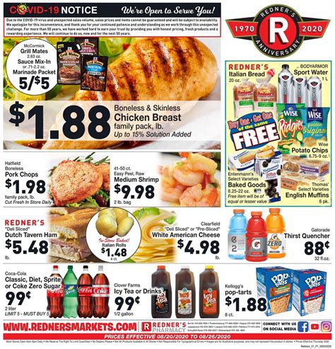 Redners weekly ad. There isn’t anyone who doesn’t want to save money on groceries these days, and one way to do that is by subscribing to your favorite supermarket’s weekly flyer. These ads let you know what’s going to be on sale each week so you can plan ahe... 