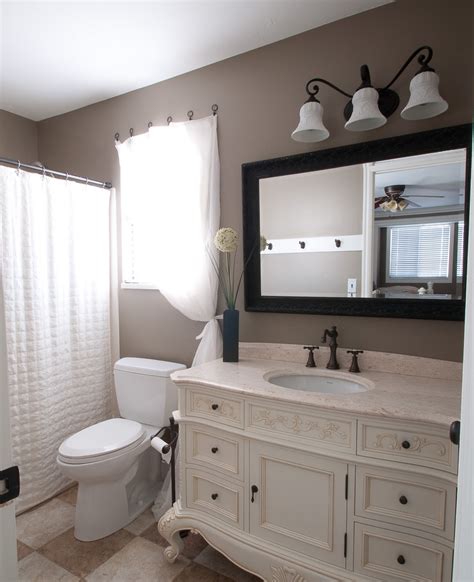 Redo bathroom. 1 - 20 of 108,417 photos. Size: Compact. Master Bath. Shower/bathtub Combination. Farmhouse. Save Photo. Classic Powder Bathroom Remodel. Karr Bick Kitchen and Bath. Small transitional travertine floor and beige floor bathroom photo in St Louis with flat-panel cabinets, gray cabinets, a two-piece toilet, gray walls, an … 
