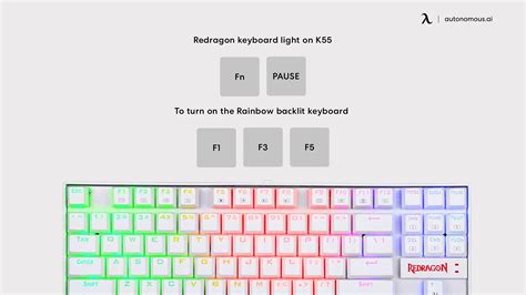 Redragon kumara 552 rgb all 18 rgb light modes mechanical gaming keyboard . 