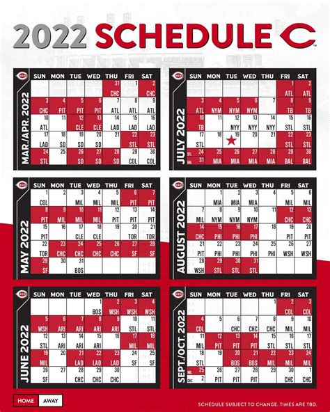 Reds Schedule 2022 Printable
