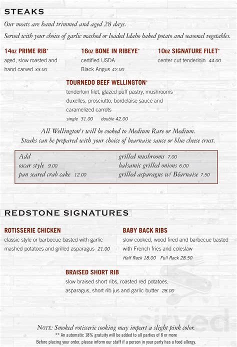 Redstone grill nutrition information. Hurricane Grill and Wings Nutritional Information January 2020. Sandwiches & Wraps (no sides) Calories Calories from fat Total Fat Saturate d Fat Trans Fat Cholesterol Sodium Carbs Fiber Sugars Protein Vitamin A Vitamin C Calcium Iron Buttermilk Chicken Sandwich 720 290 32g 5g 0g 75mg 2230mg 69g 4g 9g 37g 10% 20% 15% 10% 
