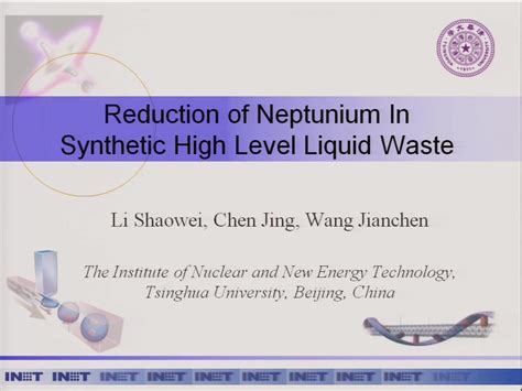 Reduction and removal of neptunium from synthetic high …