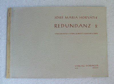 Redundanz 3 [für bläseroktett und streichquartett [von] josef maria horvath. - A reader guide to ernest hemingway.