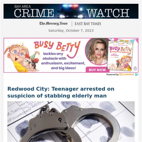 Redwood City: Teenager arrested on suspicion of stabbing elderly man