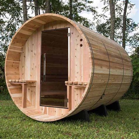 Redwood outdoor sauna. Dec 8, 2022 · If you’re after a true sauna experience, this is the best outdoor sauna for you and it’s totally exclusive to Redwood Outdoors. 7’ in diameter, when you step inside you’ll feel like you have room to breathe. Heat your sauna up to 195°F in under an hour, and stoke the sauna rocks using the included water bucket and ladle to add more steam. 