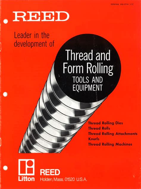 Reed thread rolling handbook. pdf) or read online for free.  How It Works Th...