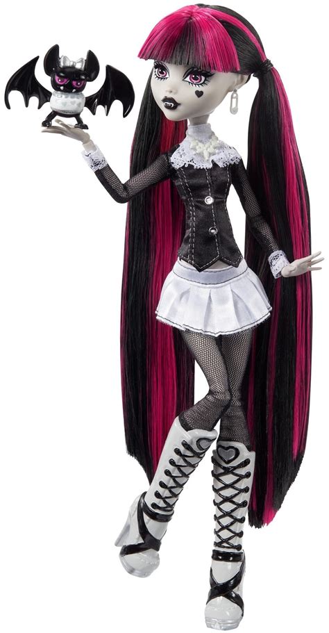 Reeldrama monster high dolls. 4 to 9 Years Monster High Doll and Fashion Set, Draculaura with Dress-Up Locker: Assembled Product Dimensions (L x W x H) 1.70 x 10.71 x 2.95 Inches Monster High Reel Drama Draculaura Doll & Pet, Black & White Look, Mini & Life-Sized Movie Posters: 1.70 x 10.71 x 2.95 Inches Monster High Doll with Posters, Frankie Stein in Black and White 