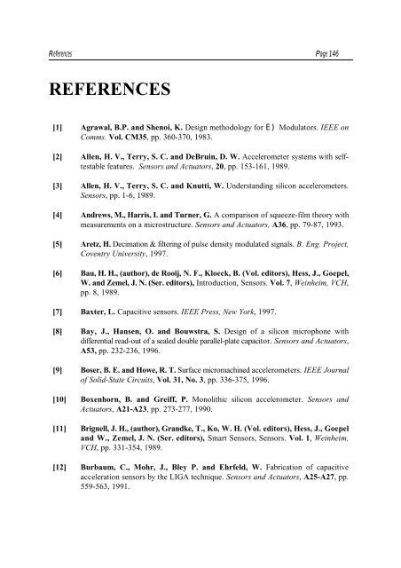References Electronics And Computer Science